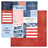 25 Pack - Flags And Frills Double-Sided Cardstock 12"X12"-America Tags - ACFF12-30299 - 765468072876