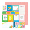 25 Pack - Pebbles Fun In The Sun Double-Sided Cardstock 12"X12"-Sunny Journaling - PBFS12-30643 - 765468084688