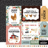 25 Pack - Chickens Double-Sided Cardstock 12"X12"-Multi Journaling Cards - 5A0030K9-1H231 - 810179811181