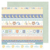 25 Pack - American Crafts Patterned Double-Sided Cardstock 12"X12"-Little Bear, Hello Little Boy - ACHLB12-30006 - 765468074085