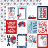 25 Pack - Stars And Stripes Forever Double-Sided Cardstock 12"X12"-3X4 Journaling Cards - SSF12-69005 - 691835404998