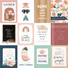 25 Pack - At Home Double-Sided Cardstock 12"X12"-3"x4" Journaling Cards - CBAH12-9003