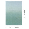 2 Pack - Craft Perfect Ombre Glitter Cardstock 8.5"X11"-Opalescent Green - OMBREGLT-8920E