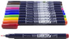 Tombow Fudenosuke Colors Hard Tip Brush Pens 10/Pkg-Assorted Colors - 56429