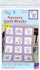 Jack Dempsey Stamped White Nursery Quilt Blocks 9"X9" 12/Pkg-Elephants - 300 924 - 013155159240