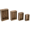 2 Pack - Idea-Ology Wooden Vignette Boxes 4/Pkg-Brown - TH93279