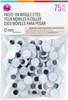 6 Pack - CousinDIY Paste-On Wiggle Eyes 12mm 75/Pkg-Black - 5A002XX7-1GYN7 - 191648185881