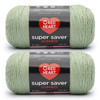 6 Pack - Red Heart Super Saver Yarn 2 Pack-Frosty Green - 5A002LNR-1GN9D - 726465303509