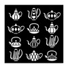 3 Pack - Stamperia Stencil 4.72"X4.72"-Alice In Christmas Tea Pots - 5A0032X8-1H4L2 3 Pack - Stamperia Stencil 4.72"X4.72"-Alice In Christmas Tea Pots - 5A0032X8-1H4L2