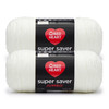 6 Pack - Red Heart Super Saver Yarn 2 Pack-Soft White - 5A002LMS-1GN80 - 726465303080