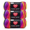 8 Pack - Red Heart Super Saver Yarn 3/Pack-Bright Stripe - 5A00215T-1G4CD - 726465500441