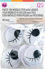 CousinDIY Wiggle Eyes With Lashes 40mm 12/Pkg-White - 5A002XPY-1GYNK - 191648186024