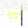 6 Pack - Tombow Dual Brush Marker Open Stock-131 Lemon Lime - DBP-56508