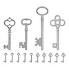 2 Pack - Idea-Ology Metal Adornments 14/Pkg-Silver Keys - TH93321