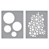 2 Pack - Spellbinders Stencils by Lisa Horton-Lots of Circles - 5A0036KT-1H7PD