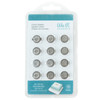 2 Pack - We R Charm Stapler Charm 12/Pkg-Silver Round With Leaf Emboss - A50023C2-G16C4 - 633356616085