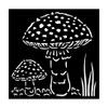 Stamperia Stencil Whispering Woods 4.72"X4.72"-Mushrooms - 5A00374T-1H86L