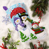 Bucilla Felt Stocking Applique Kit 18" Long-Frosty Family - 89683E - 046109896830