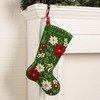 Bucilla Felt Stocking Applique Kit 18" Long-Poinsettia Elegance - 5A0021SD-1G4PB