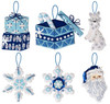 Bucilla Felt Ornaments Applique Kit Set Of 6-Arctic Santa & Friends - 89697E