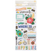 3 Pack - Vicki Boutin Where To Next Thickers Stickers 88/Pkg-Happy Life Phrase/Chipboard - VB014111 - 765468043463
