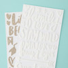 3 Pack - Amy Tan Hustle & Heart Thickers Stickers 72/Pkg-Phrase, Gold Glitter & White - 341887