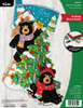 Bucilla Felt Stocking Applique Kit 18" Long-Holiday Black Bears - 89622E - 046109896229