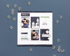 DCWV Double-Sided Cardstock Stack 12"X12" 36/Pkg-Midnight Magic, W/White Foil - PS624461 - 633356244615