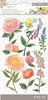 K&Company Antique Garden Vellum and Embossing Stickers 9/Pkg-Floral Blooms - 30000090