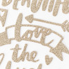 Amy Tan Hustle & Heart Thickers Stickers 72/Pkg-Phrase, Gold Glitter & White - 341887