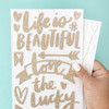 Amy Tan Hustle & Heart Thickers Stickers 72/Pkg-Phrase, Gold Glitter & White - 341887