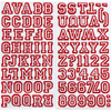 3 Pack - American Crafts Chipboard Alphabet Stickers-Letterman-Crimson Glitter, 91/Pkg - 43071