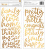 3 Pack - Jen Hadfield Along The Way Thickers Stickers 5.5"X11" 30/Pkg-Phrase/Gold Foiled Foam - 733968
