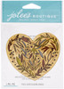3 Pack - Jolee's Boutique Adhesive Laser-Cut Wood Embellishment-Patterned Heart - 8601844 - 015586018448