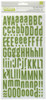3 Pack - American Crafts Thickers Stickers-Doll Green Glitter Alphabet 184/Pkg - AB-TS3-53258 - 718813532587