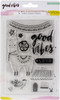 3 Pack - Crate Paper Acrylic Clear Stamps 9/Pkg-Good Vibes - CP373193 - 718813731935
