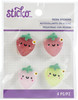 3 Pack - Sticko Resin Sticker-Small Strawberry, 4/Pkg - STIRS-99921 - 015586999211