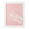 DCWV Framed Letterboard 16"x20" With Letters 113/Pkg-Pink/White - 624364