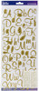 Sticko Alphabet Stickers 104/Pkg-Script - Gold Glitter - 52-90232 - 015586975604