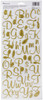 Sticko Alphabet Stickers 104/Pkg-Script - Gold Glitter - 52-90232