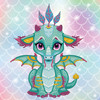 Diamond Dotz Diamond Art Box Kit 8.6"X8.6"-Ariel The Baby Dragon - DBX010