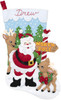 Bucilla Felt Stocking Applique Kit 18" Long-North Pole Santa - 89228E