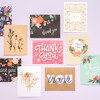 American Crafts Cards W/Envelopes 4.25"X5.5" 40/Box-Blank - Thank You - 356510