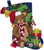 Bucilla Felt Stocking Applique Kit 18" Long-Teddy Bear - 89231E Bucilla Felt Stocking Applique Kit 18" Long-Teddy Bear - 89231E