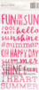 Sun & Fun Thickers Stickers 118/Pkg-Phrase/Puffy - PB736877