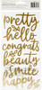 Jen Hadfield Along The Way Thickers Stickers 5.5"X11" 30/Pkg-Phrase/Gold Foiled Foam - 733968
