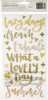One Canoe Two Goldenrod Thickers Stickers 5.5"X11" 61/Pkg-Phrase/Gold Foiled Chipboard - 350330