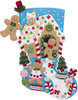 Bucilla Felt Stocking Applique Kit 18" Long-Gingerbread Dreams - 86898E