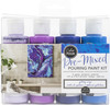 American Crafts Color Pour Pre-Mixed Paint Kit 4/Pkg-Galaxy Surge - 348502 - 718813485029