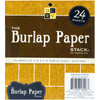 DCWV Single-Sided Specialty Stack 6"X6" 24/Pkg-Burlap, 6 Designs/4 Each - MS019057 - 611356160968